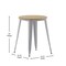 Flash Furniture 23.75 RD Dining Table Brown Poly Top/Silver Frame JJ-T14623-60-BRSL-GG - alternate 10